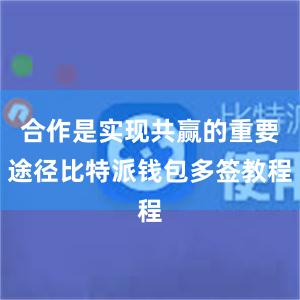 合作是实现共赢的重要途径比特派钱包多签教程